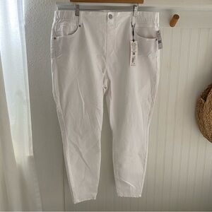 Liverpool Women’s 20W Gia Glider Ankle Skinny Pull-On Jeans White High Rise $98